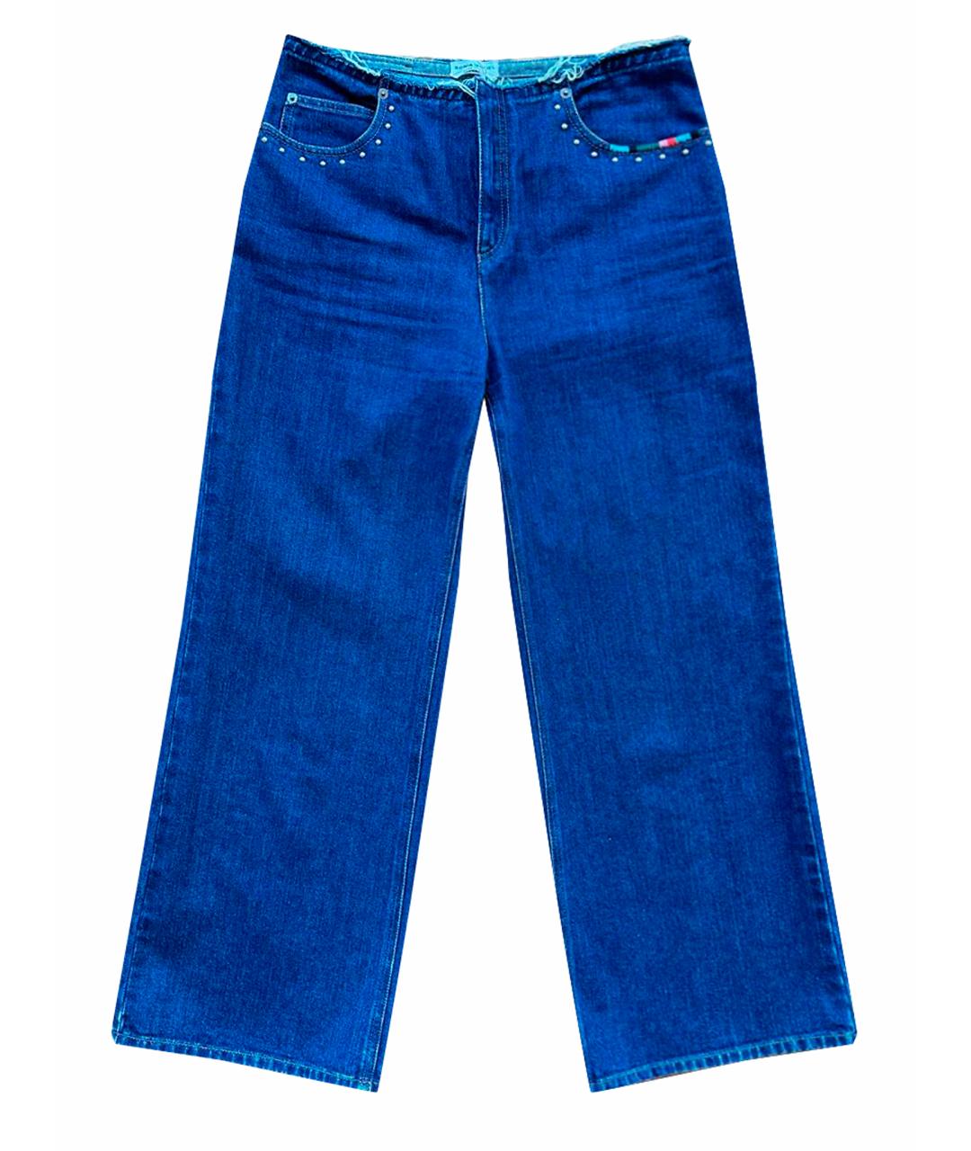 SONIA RYKIEL Синие хлопковые прямые джинсы, фото 1