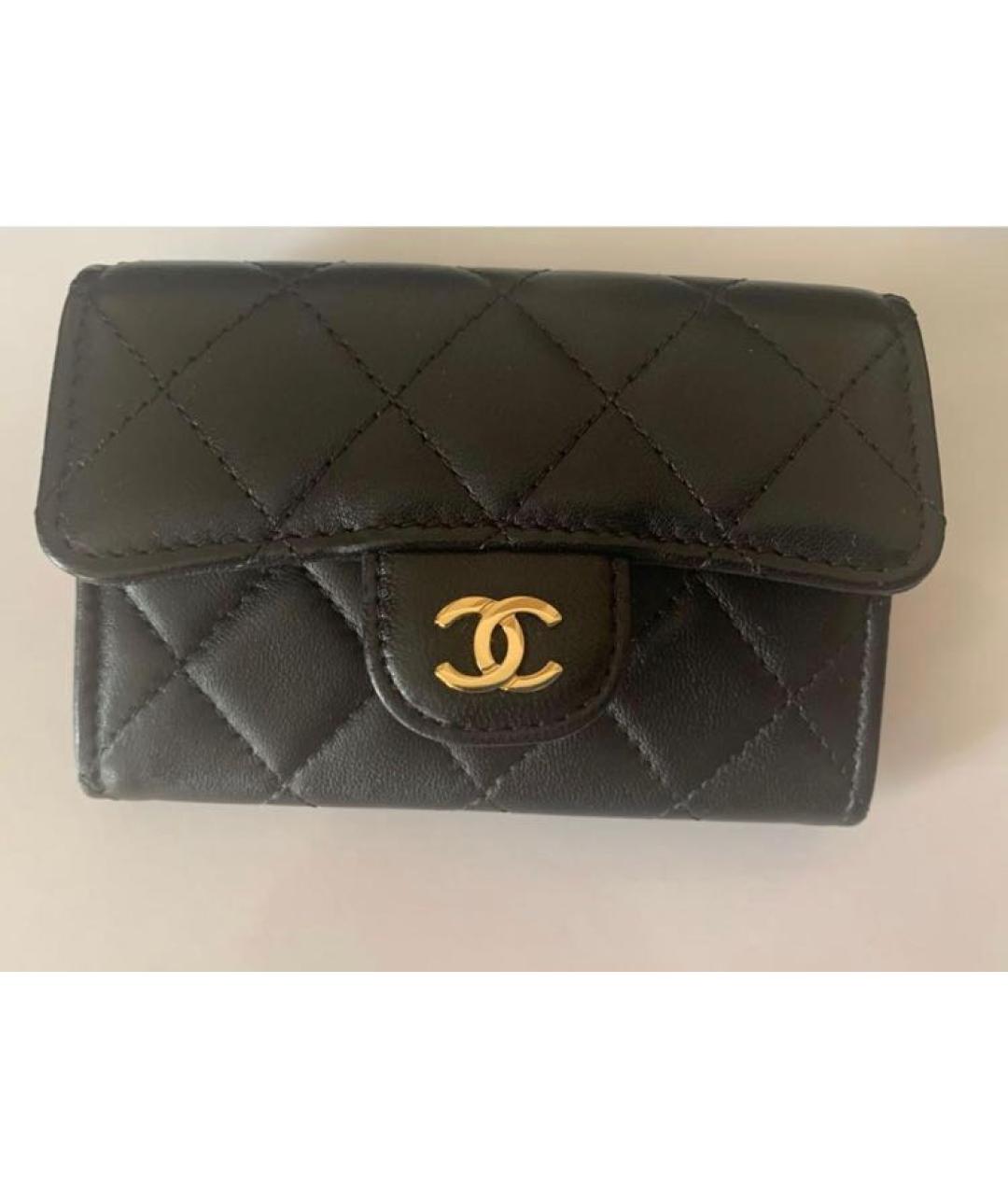 CHANEL Черная кожаная визитница, фото 9