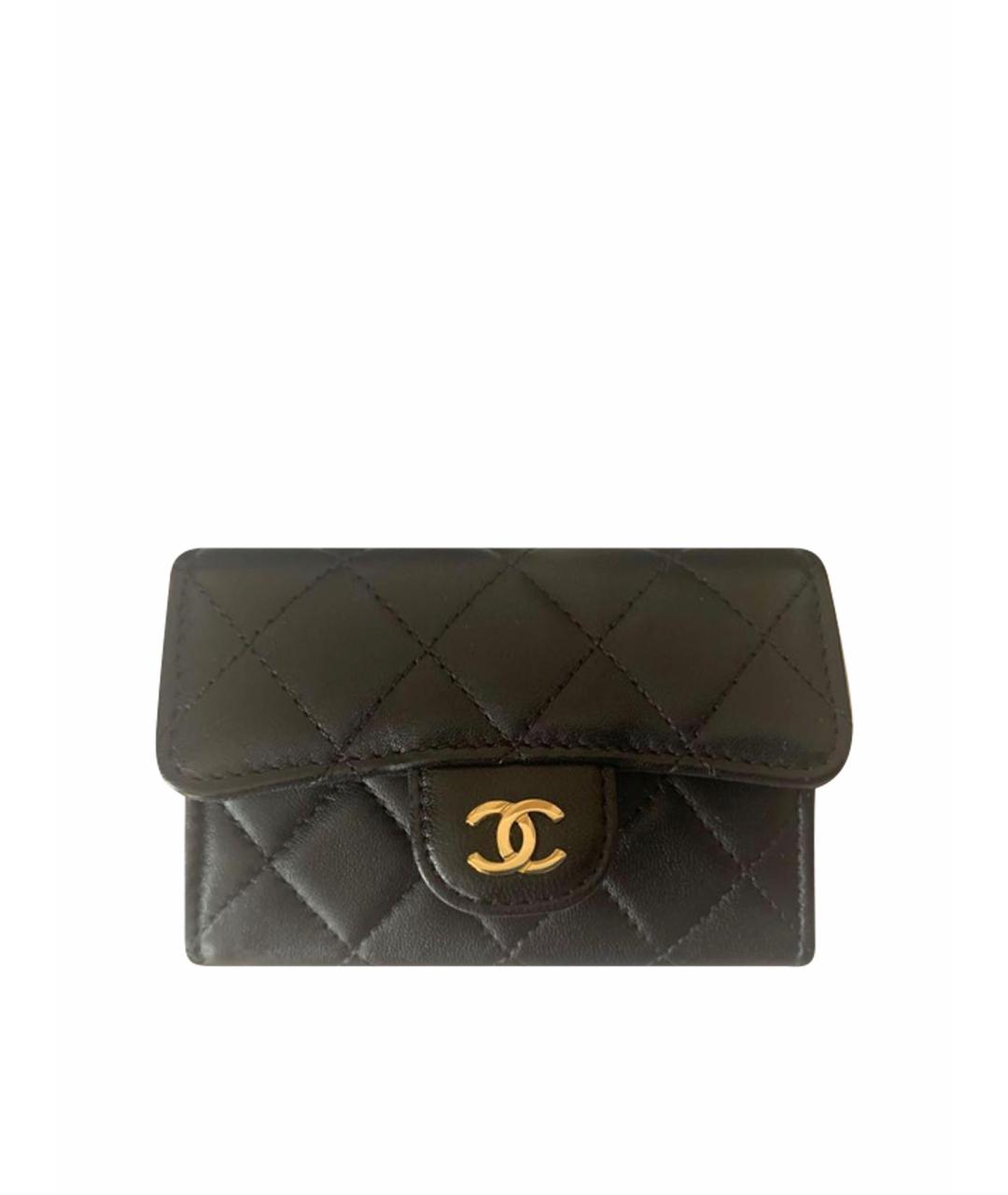 CHANEL Черная кожаная визитница, фото 1