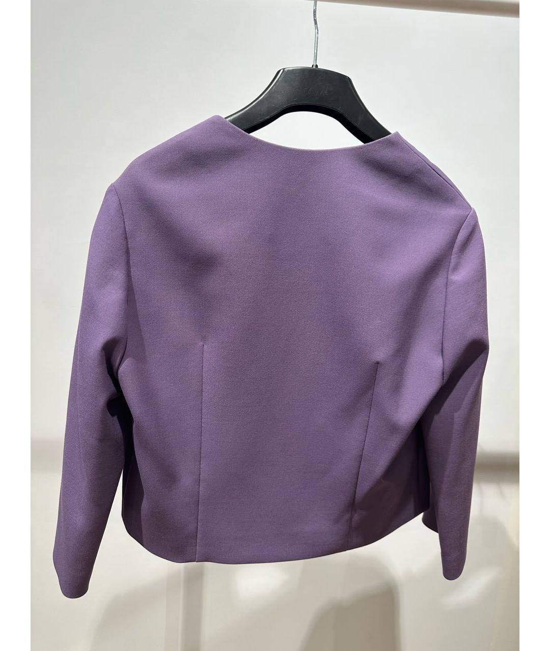 HUGO BOSS Фиолетовый полиэстеровый жакет/пиджак, фото 2
