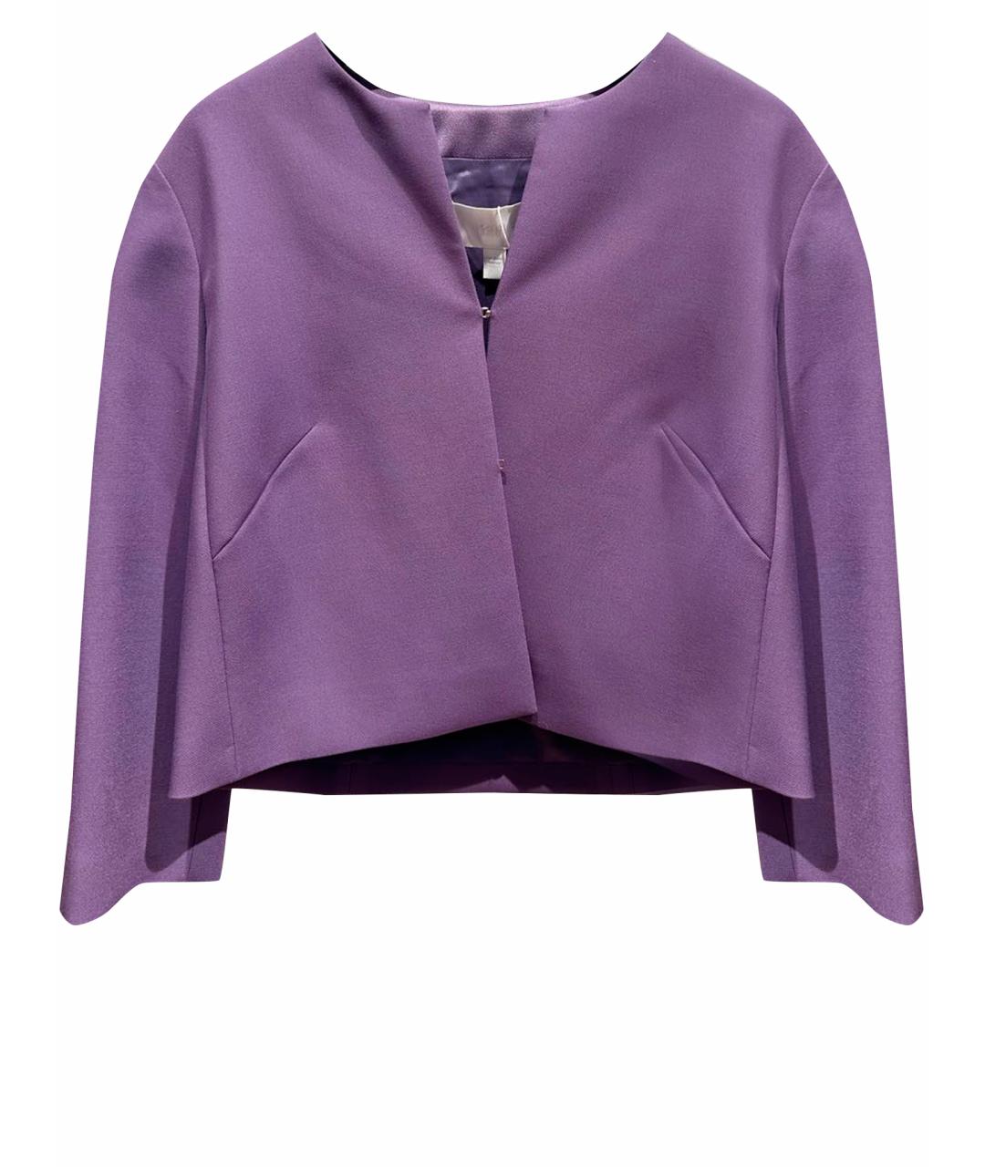 HUGO BOSS Фиолетовый полиэстеровый жакет/пиджак, фото 1