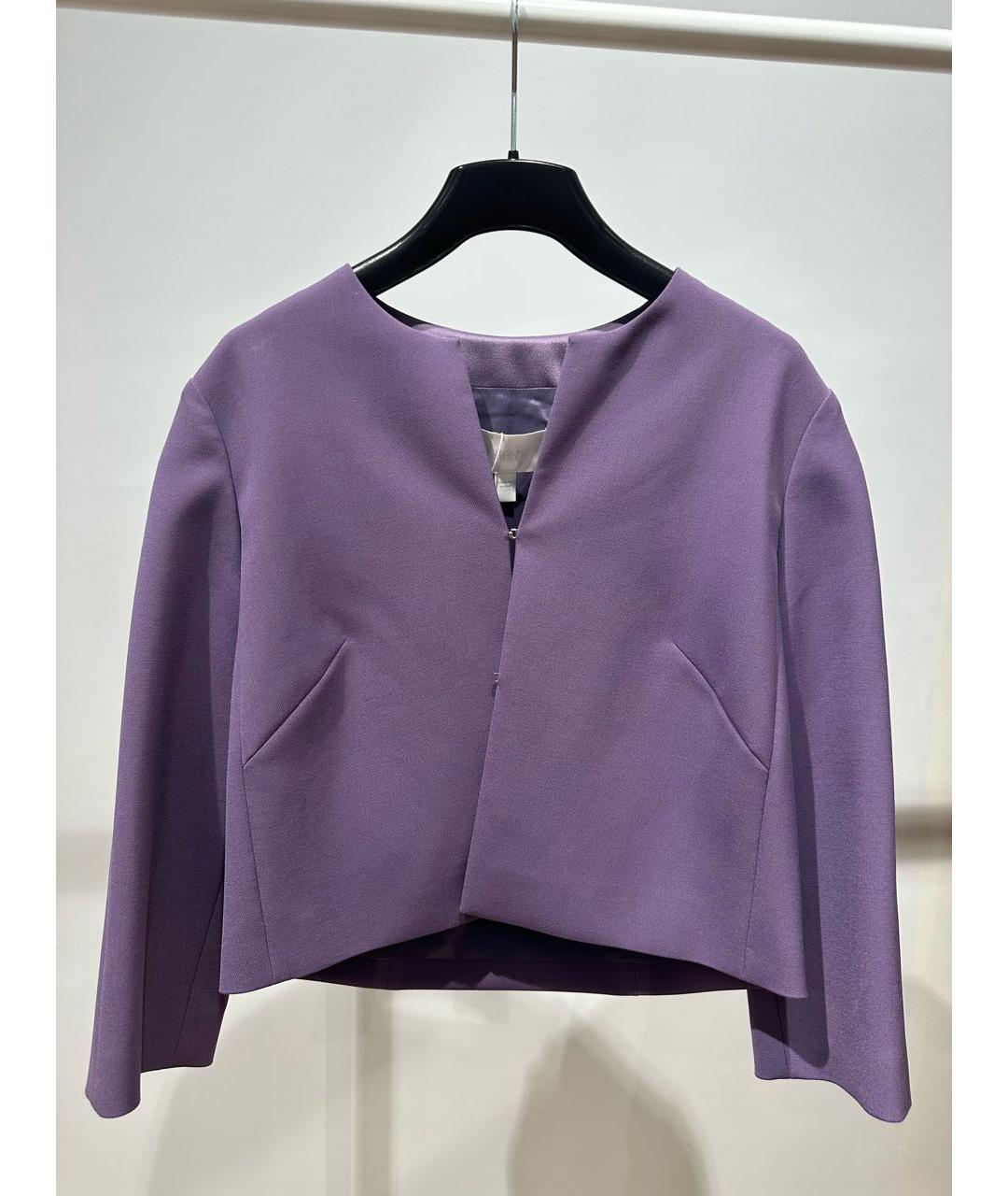 HUGO BOSS Фиолетовый полиэстеровый жакет/пиджак, фото 6