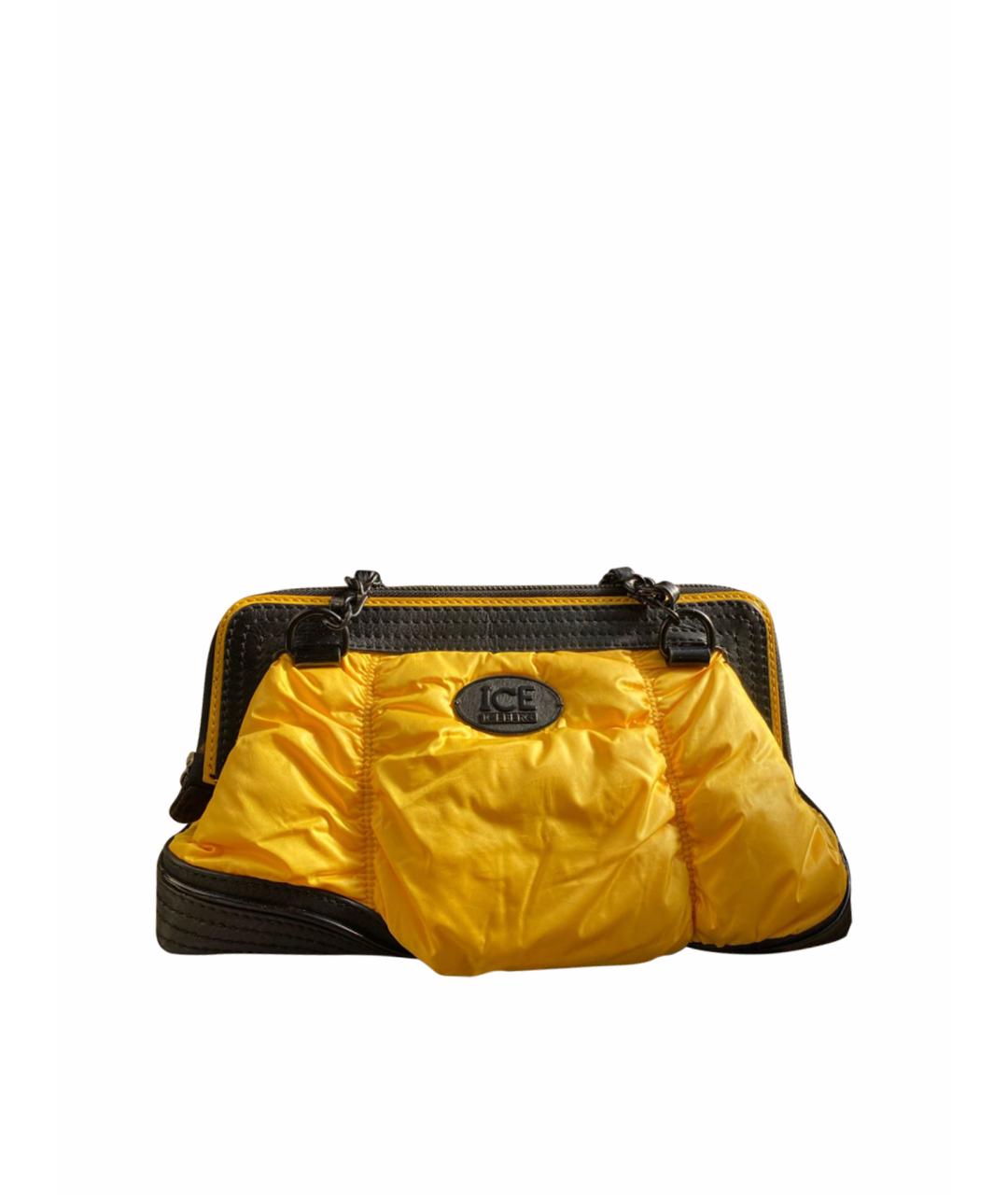 ICEBERG Желтая сумка с короткими ручками, фото 1