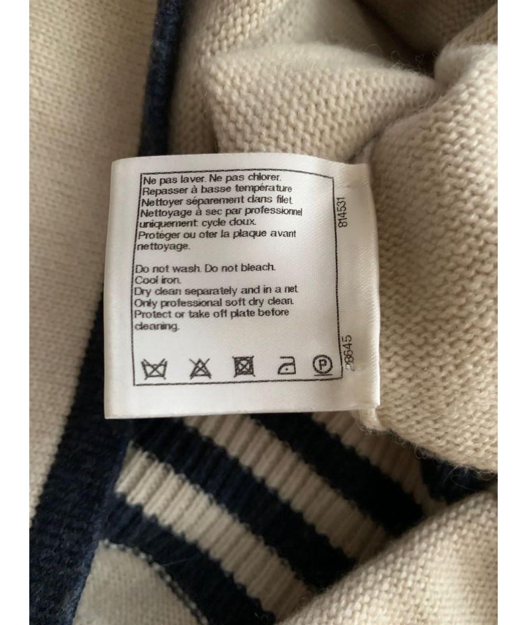 CHANEL PRE-OWNED Бежевый кашемировый джемпер / свитер, фото 6