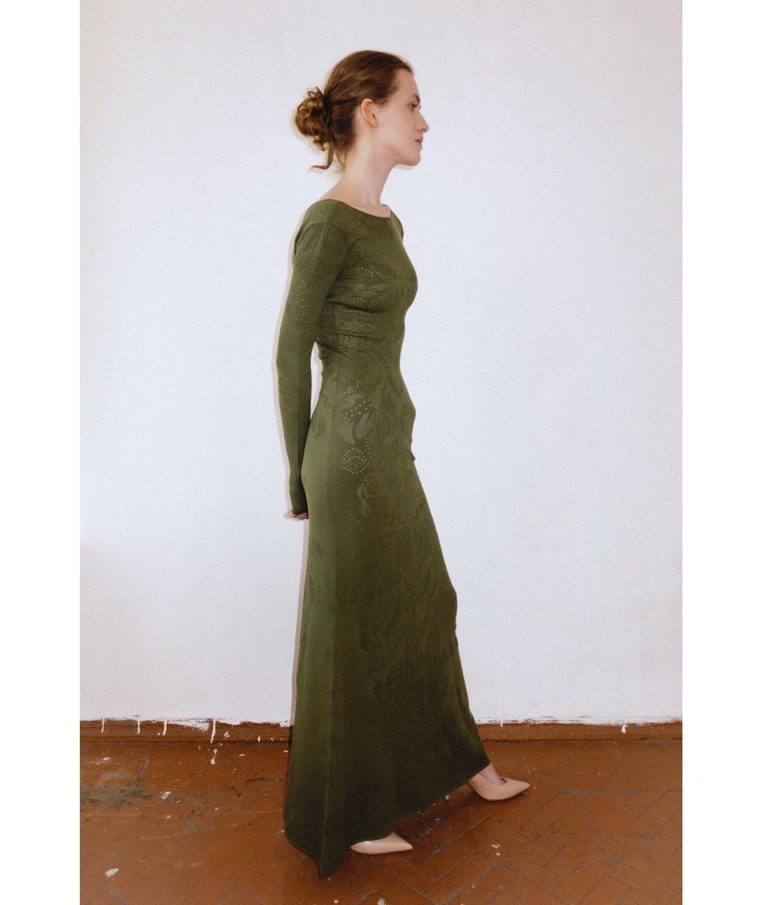 MES DEMOISELLES Зеленые вискозное повседневное платье, фото 2