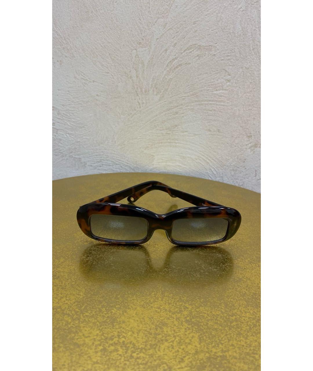 CULT GAIA Коричневые пластиковые солнцезащитные очки, фото 9