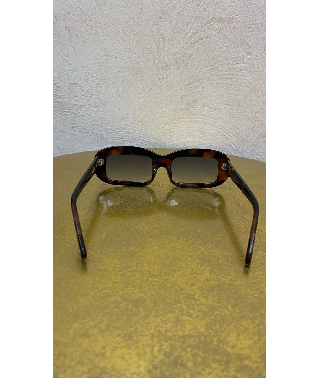 CULT GAIA Коричневые пластиковые солнцезащитные очки, фото 5