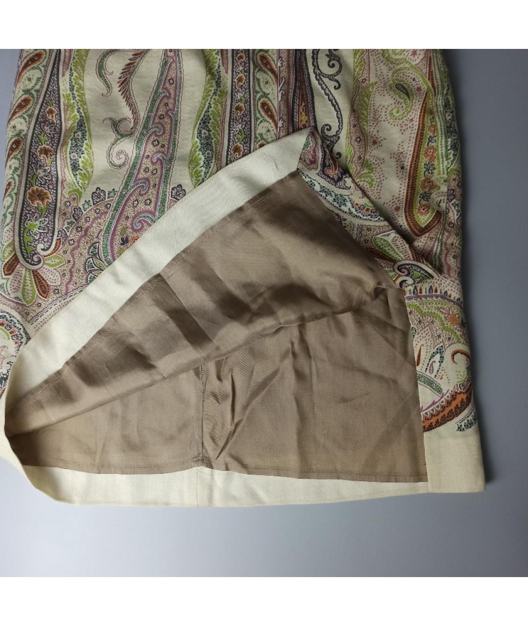 ETRO Зеленая шерстяная юбка миди, фото 7