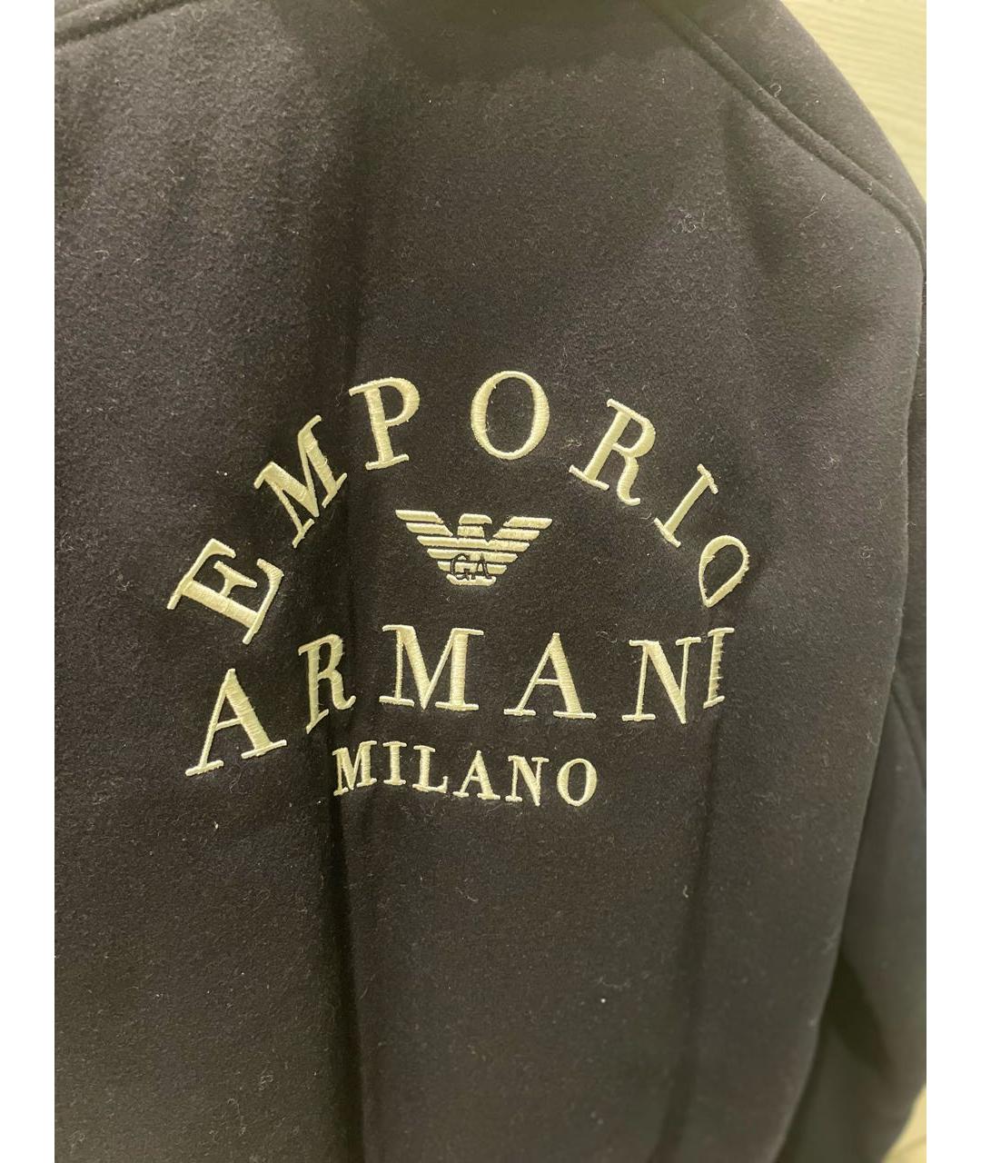 EMPORIO ARMANI Темно-синяя шерстяная куртка, фото 5