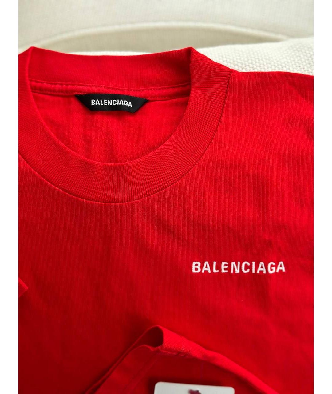 BALENCIAGA KIDS Красная хлопковая детская футболка, фото 5