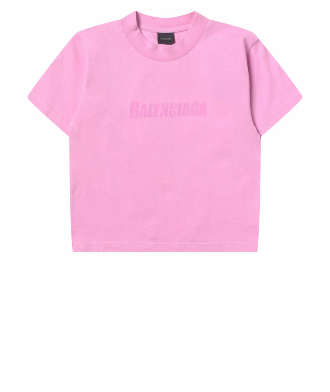 BALENCIAGA Розовый хлопковый детская футболка / топ, фото 1