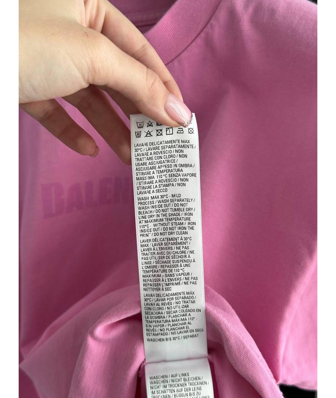BALENCIAGA Розовый хлопковый детская футболка / топ, фото 5