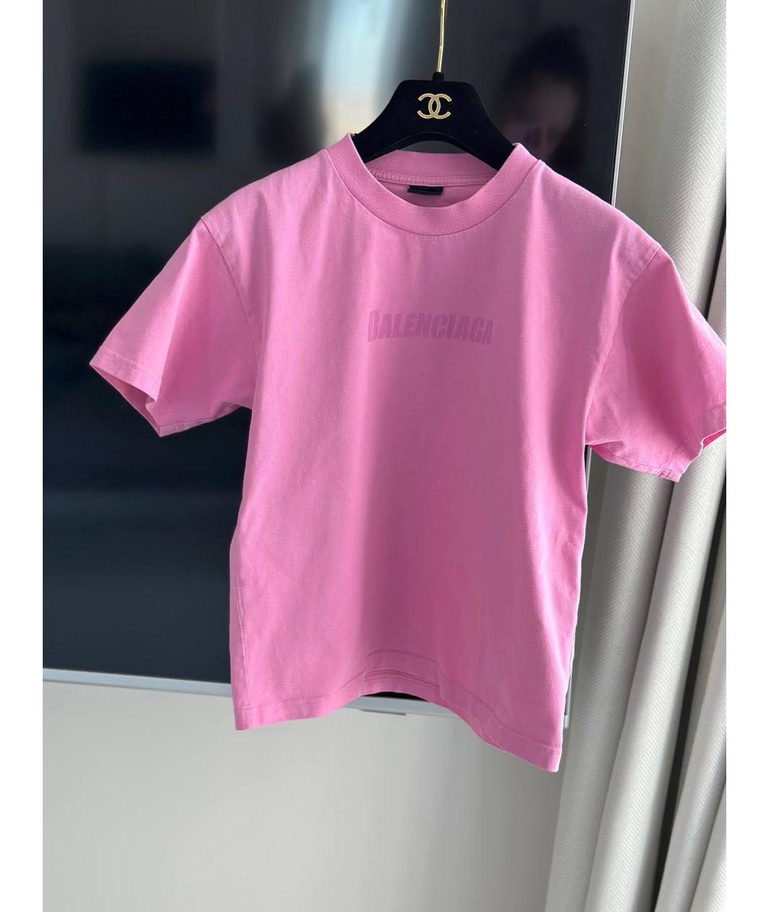 BALENCIAGA Розовый хлопковый детская футболка / топ, фото 2