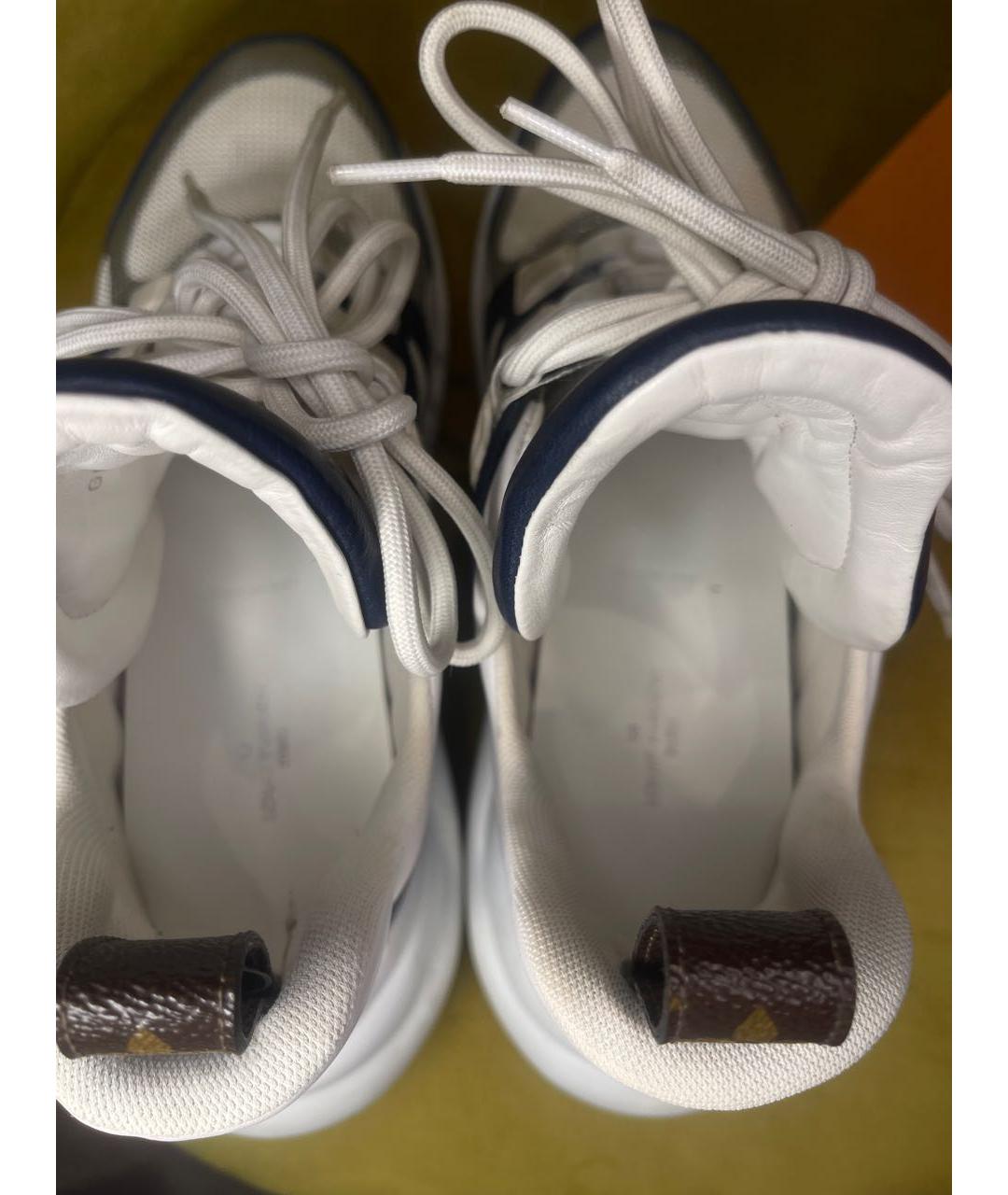 LOUIS VUITTON PRE-OWNED Белые кожаные кроссовки, фото 3