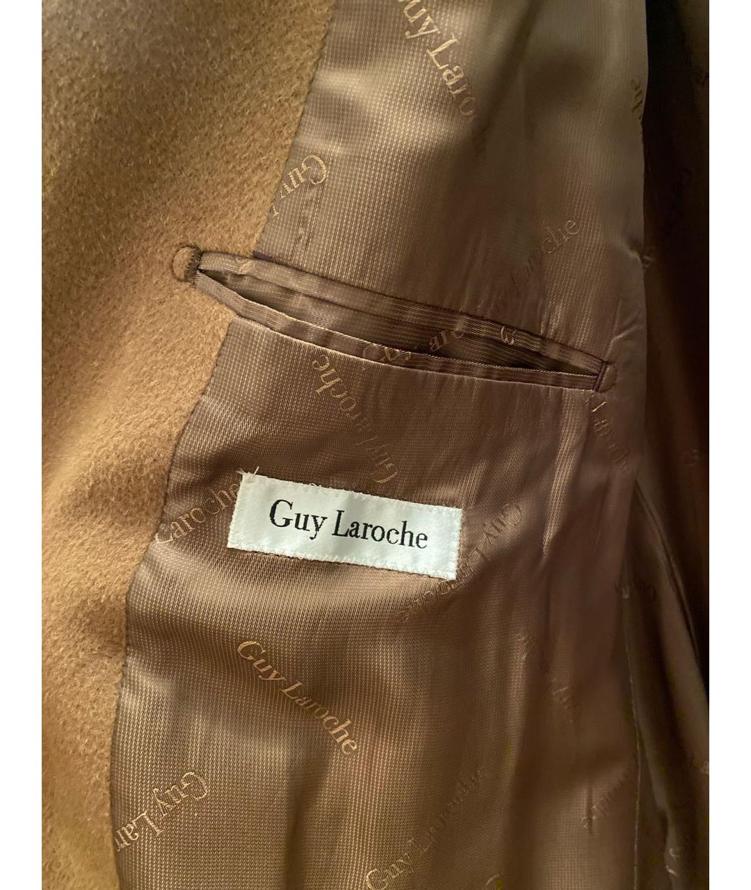GUY LAROCHE Коричневое шерстяное пальто, фото 6