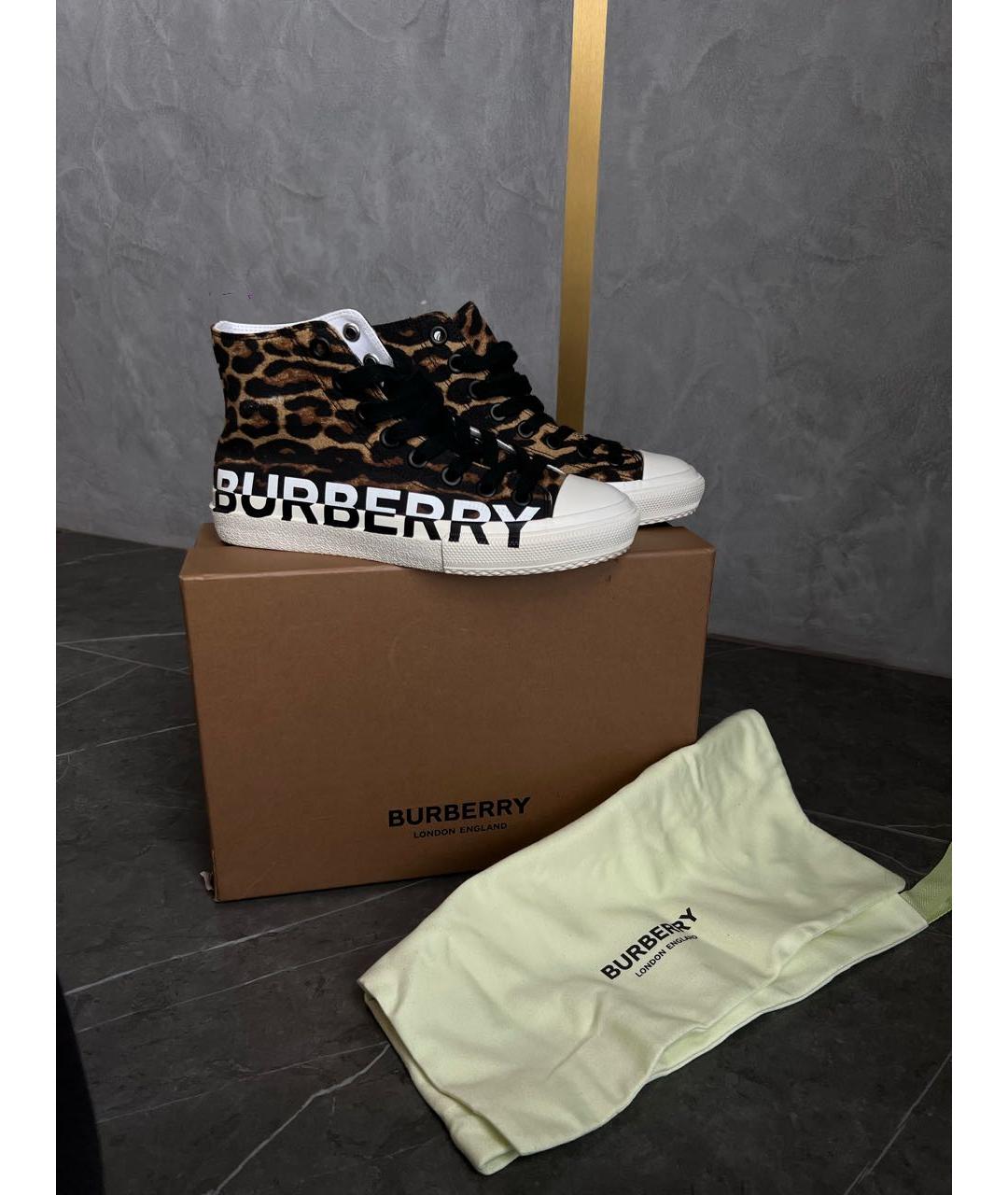 BURBERRY Текстильные кеды, фото 2