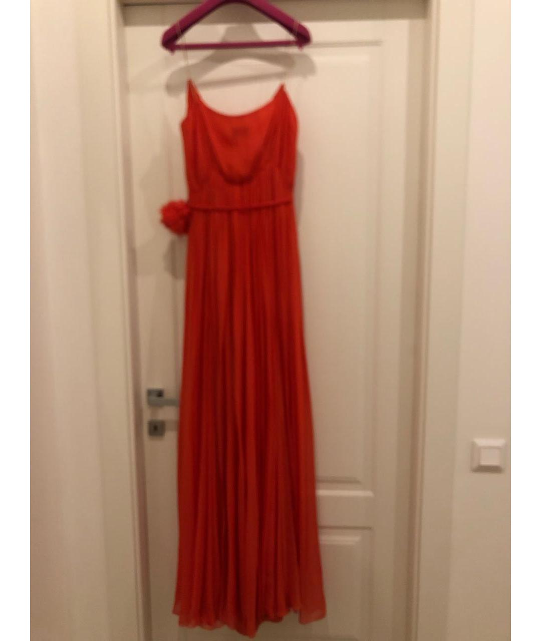 LANVIN Коралловое вискозное вечернее платье, фото 3