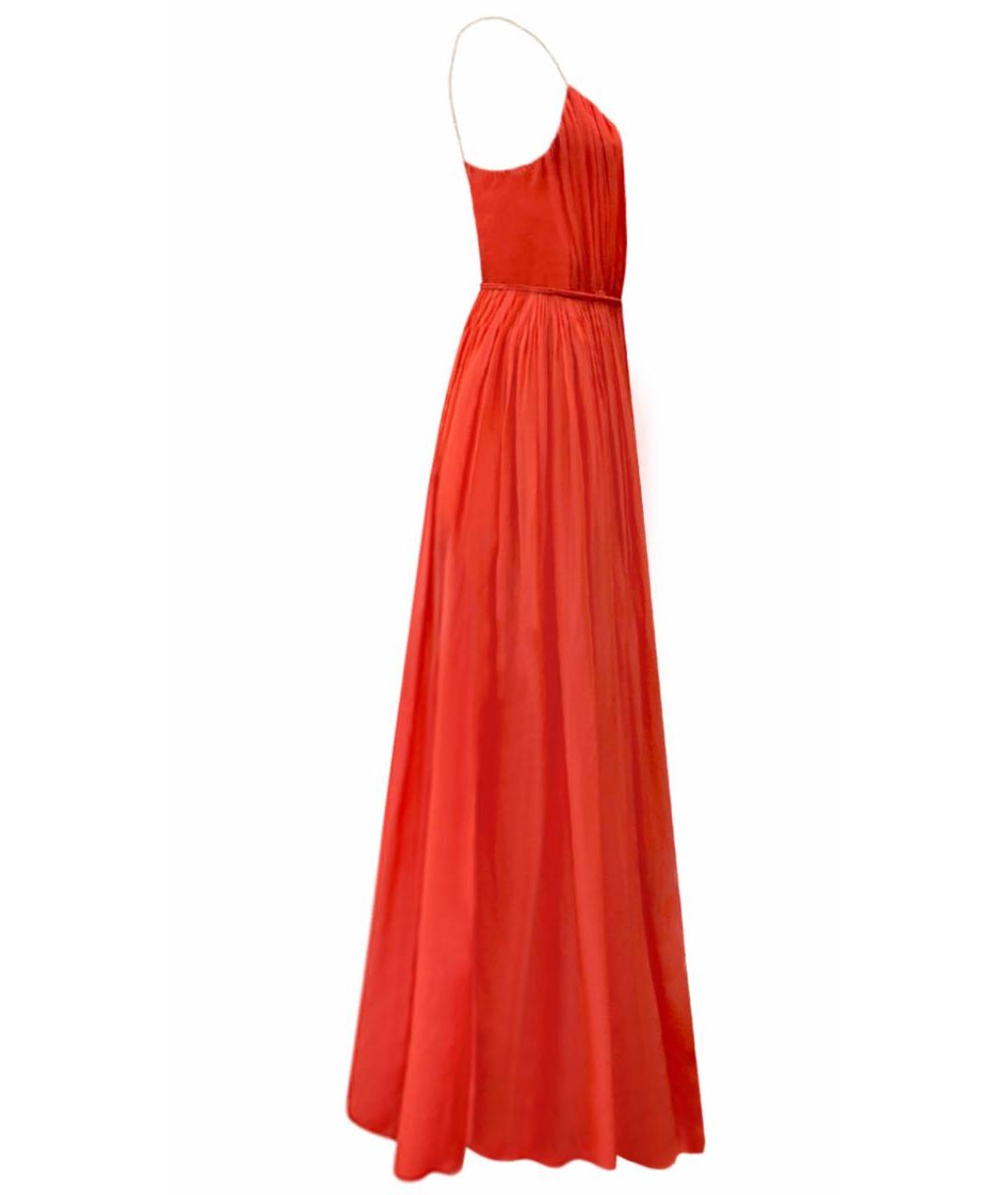 LANVIN Коралловое вискозное вечернее платье, фото 7