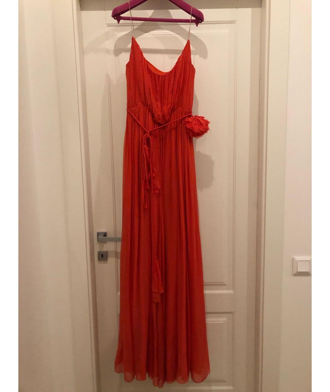 LANVIN Коралловое вискозное вечернее платье, фото 2