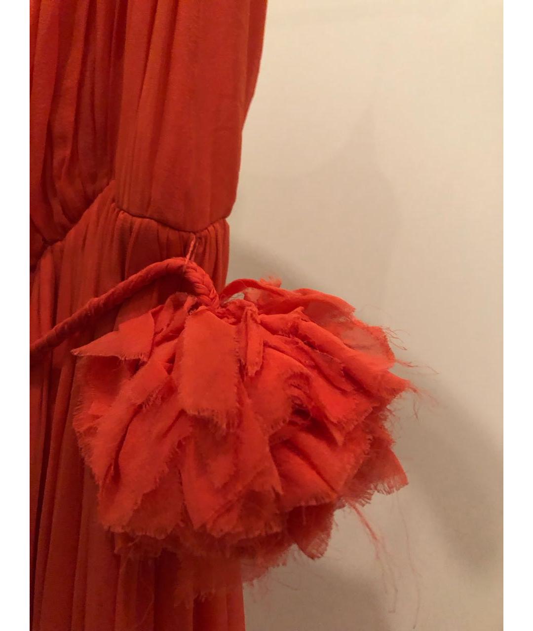 LANVIN Коралловое вискозное вечернее платье, фото 5