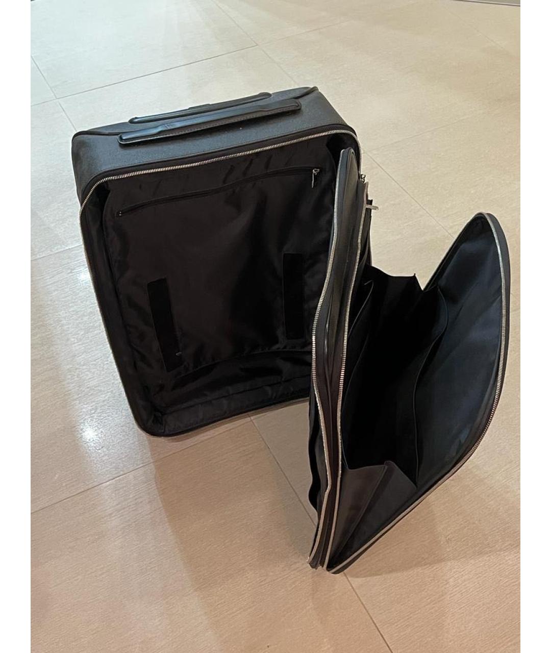 LOUIS VUITTON PRE-OWNED Черный кожаный чемодан, фото 6