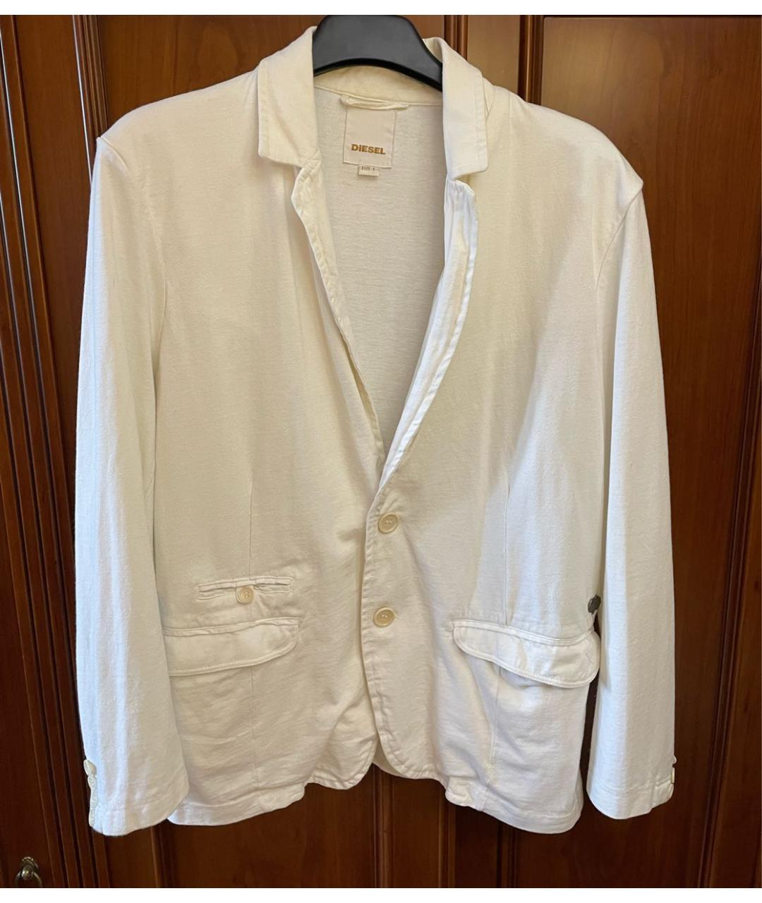 DIESEL Белый хлопковый пиджак, фото 9