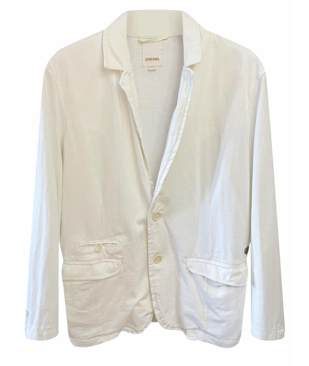 DIESEL Белый хлопковый пиджак, фото 1