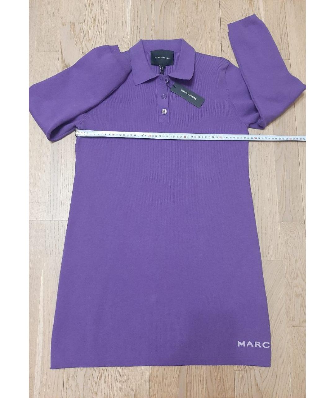 MARC JACOBS Фиолетовое хлопко-эластановое платье, фото 7