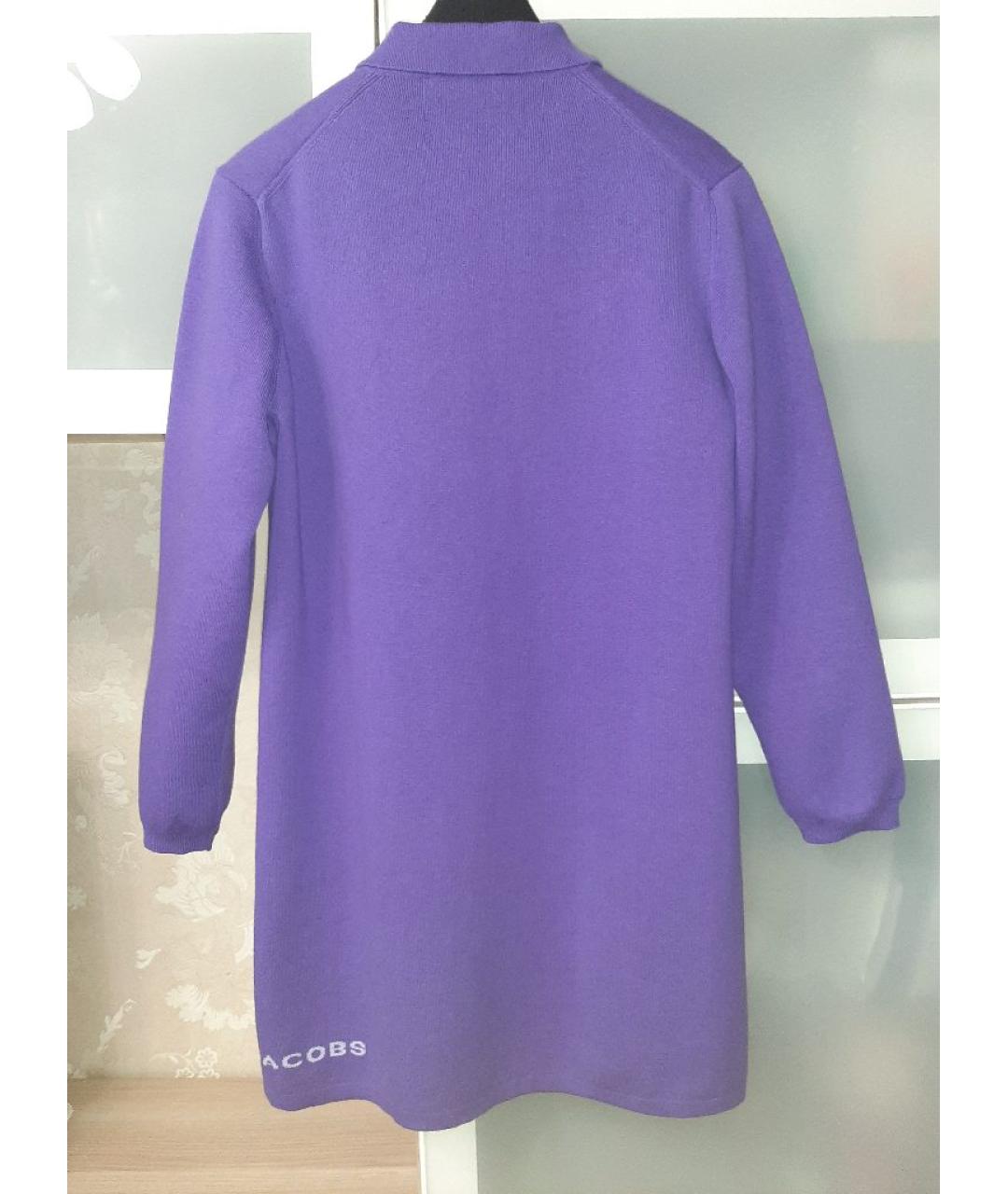 MARC JACOBS Фиолетовое хлопко-эластановое платье, фото 2