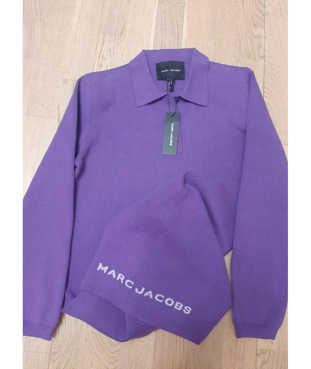 MARC JACOBS Фиолетовое хлопко-эластановое платье, фото 4