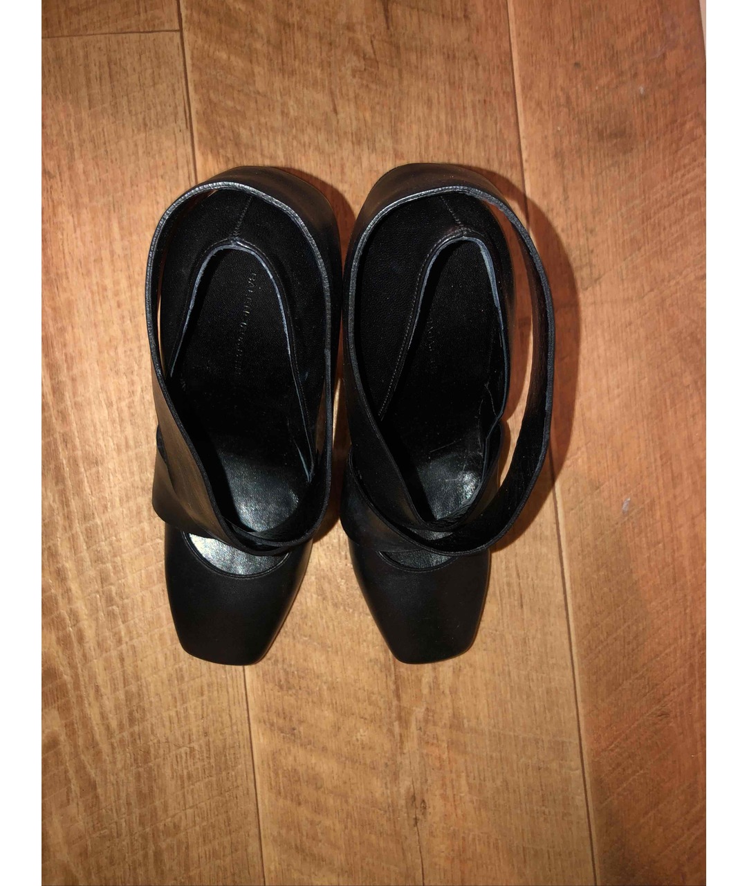 BALENCIAGA Черные кожаные туфли, фото 2