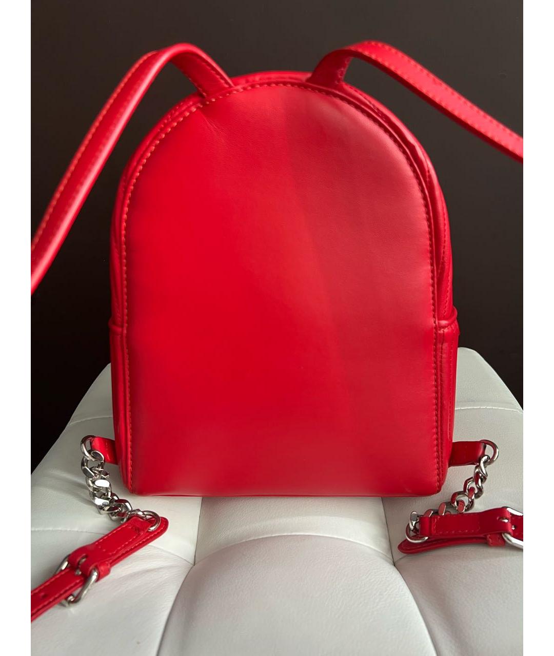 FENDI Красный кожаный рюкзак, фото 3