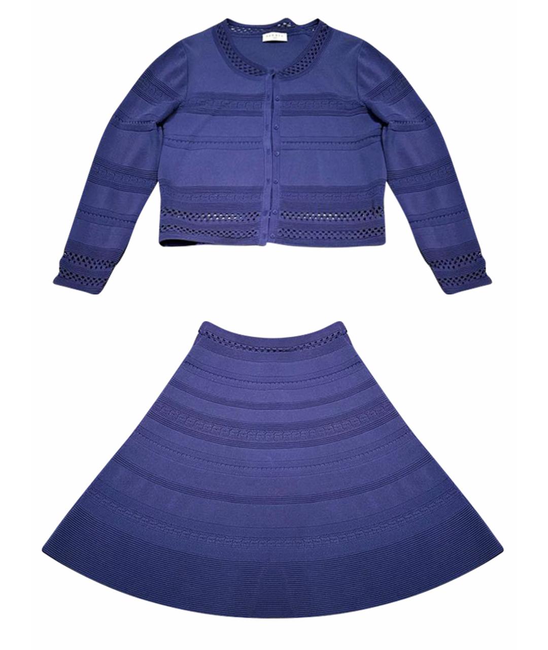 SANDRO Синий полиэстеровый костюм с юбками, фото 1