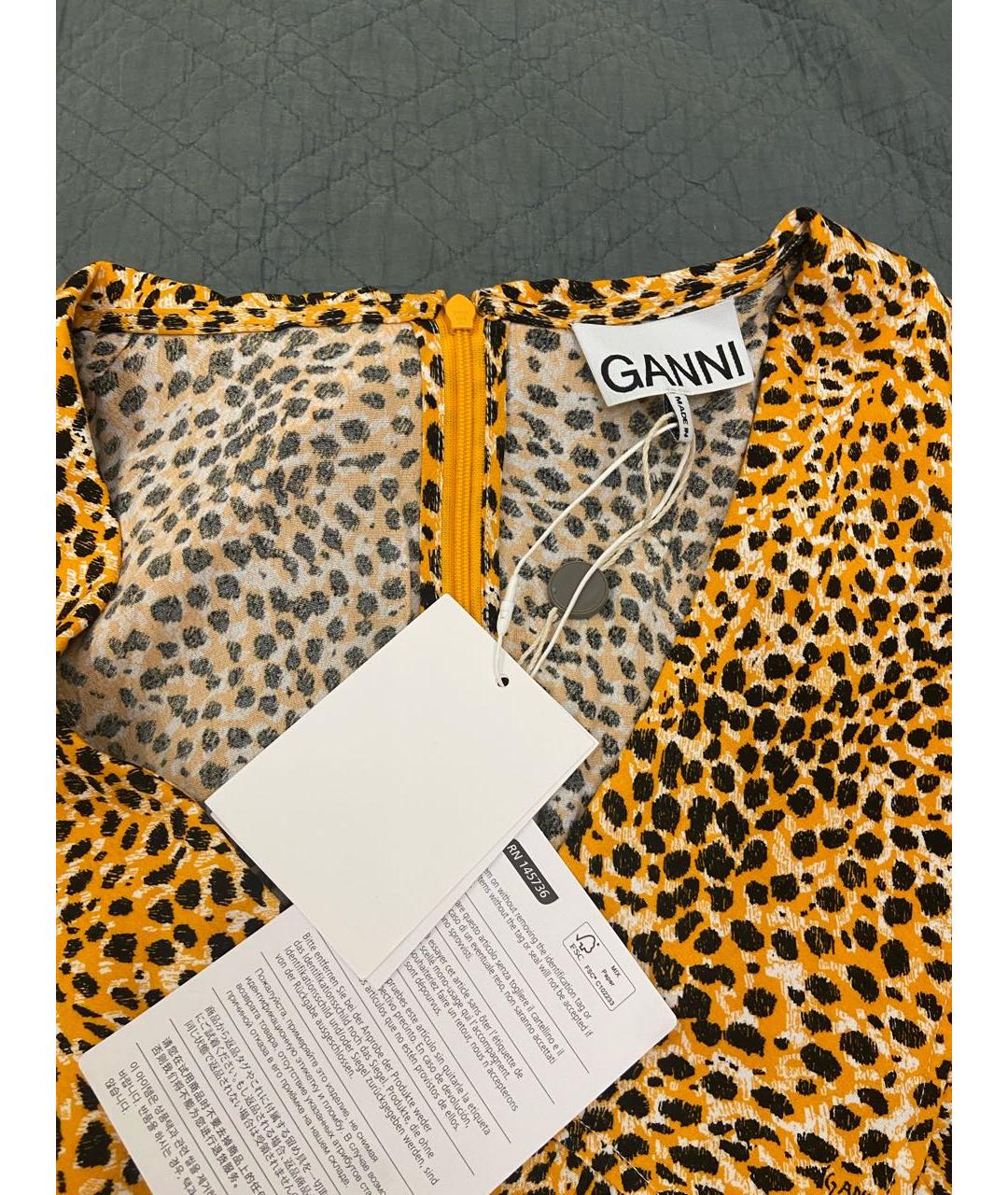 GANNI Мульти вискозное повседневное платье, фото 3