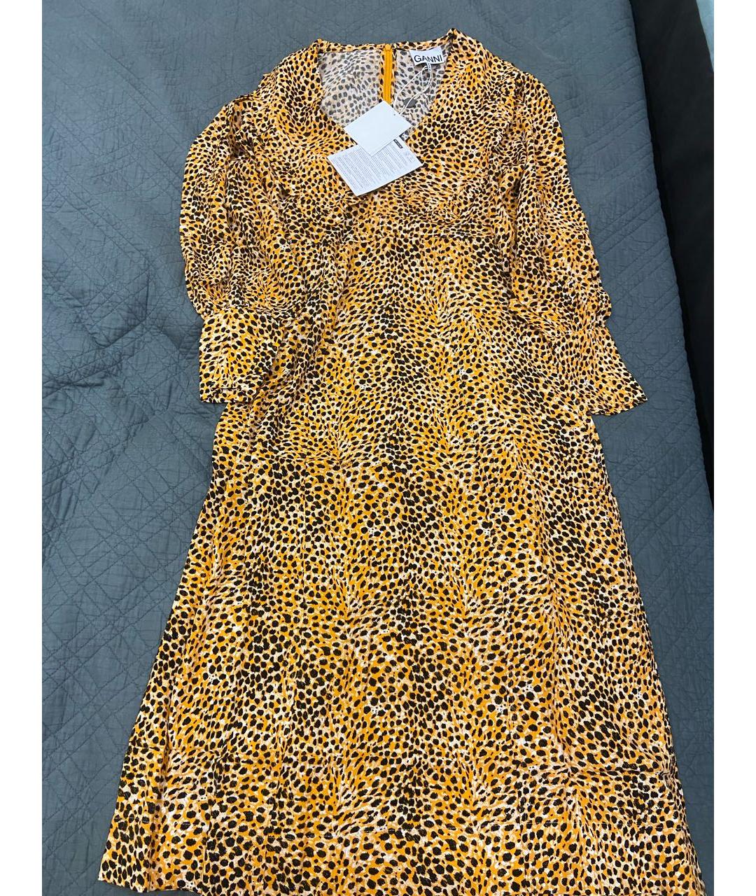 GANNI Мульти вискозное повседневное платье, фото 2