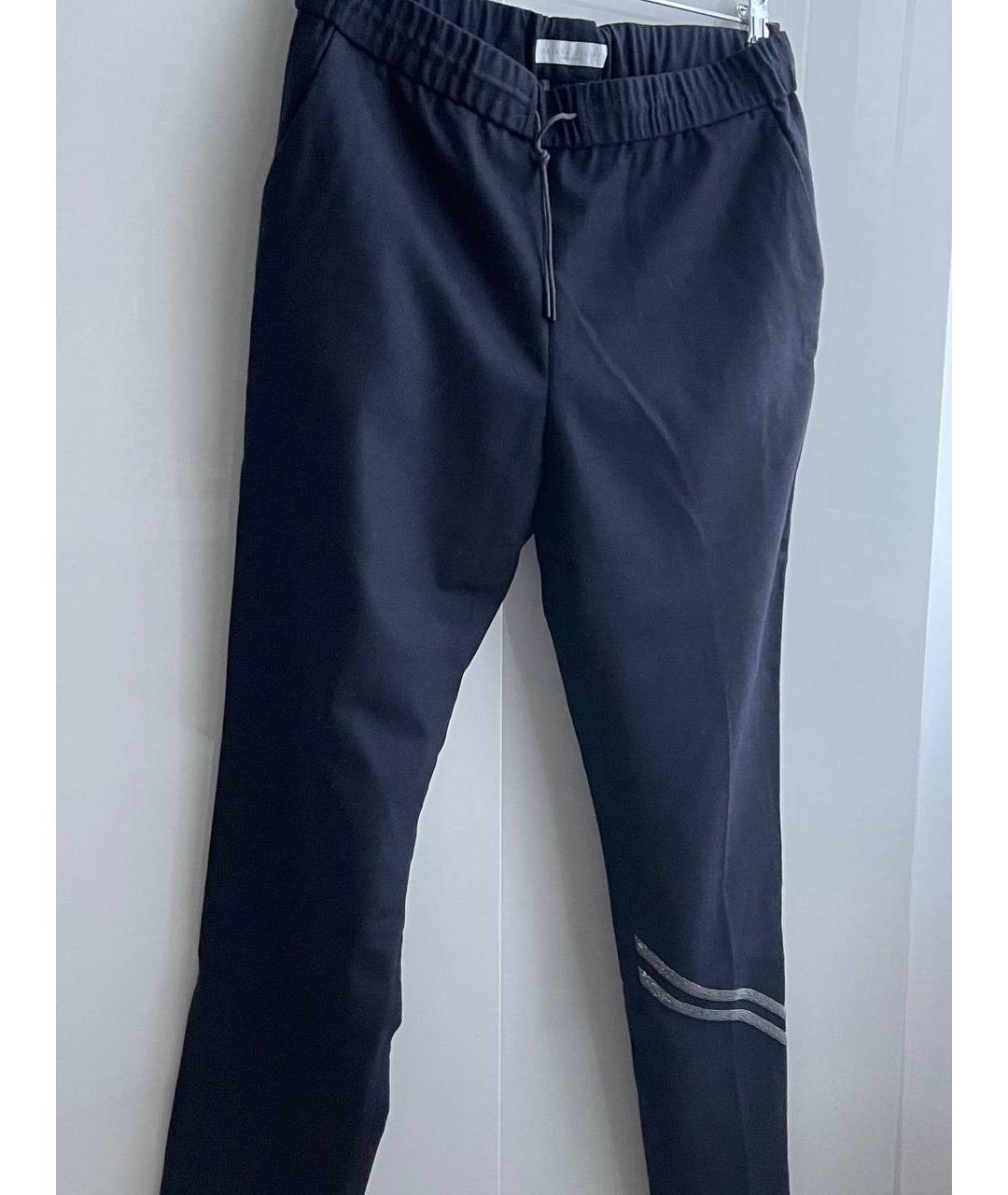 FABIANA FILIPPI Темно-синие шерстяные прямые брюки, фото 4