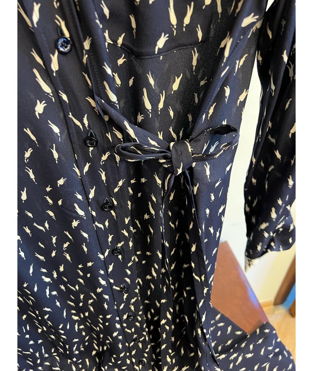 CHLOE Темно-синее вискозное повседневное платье, фото 6