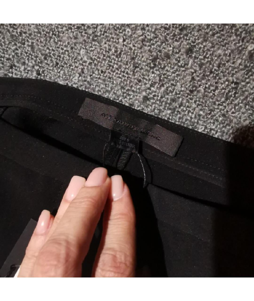 ALEXANDER WANG Черные полиэстеровые брюки узкие, фото 6