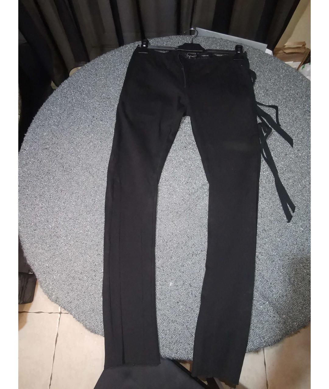 FAGASSENT Черные хлопковые брюки узкие, фото 8