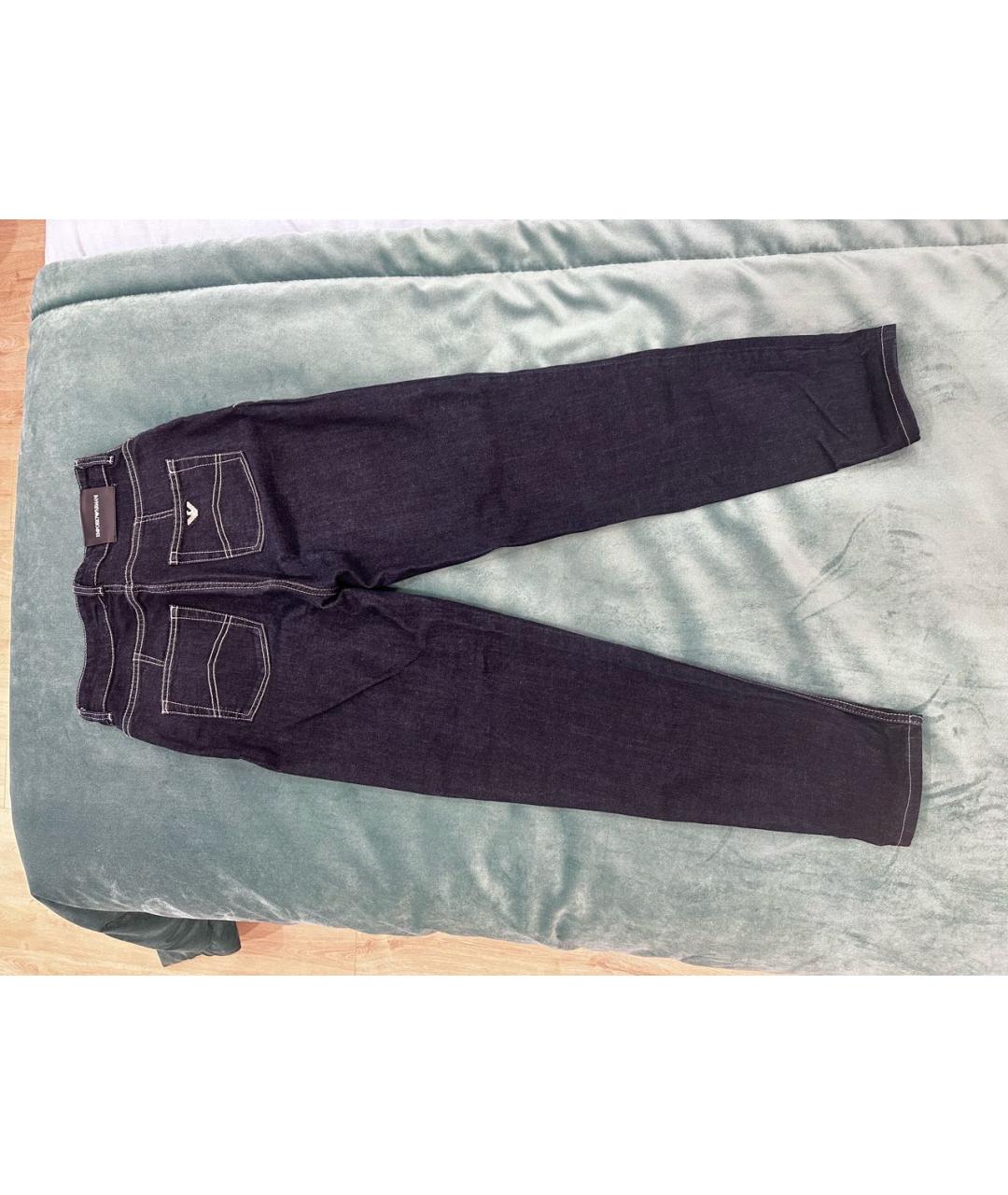 EMPORIO ARMANI Темно-синие джинсы слим, фото 2