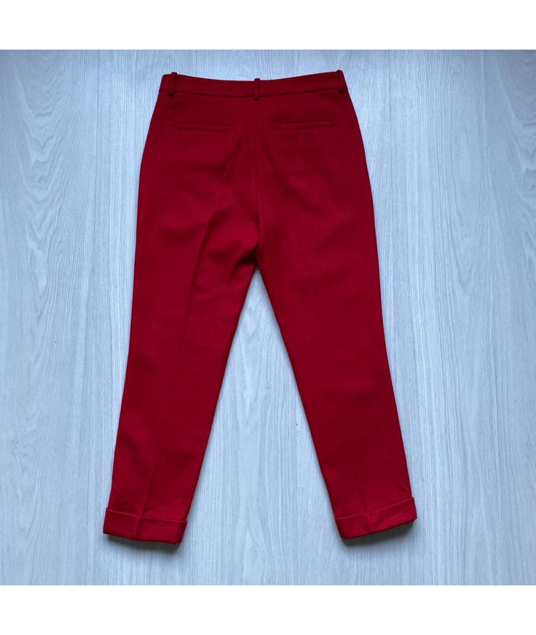 LOVE MOSCHINO Красные прямые брюки, фото 5