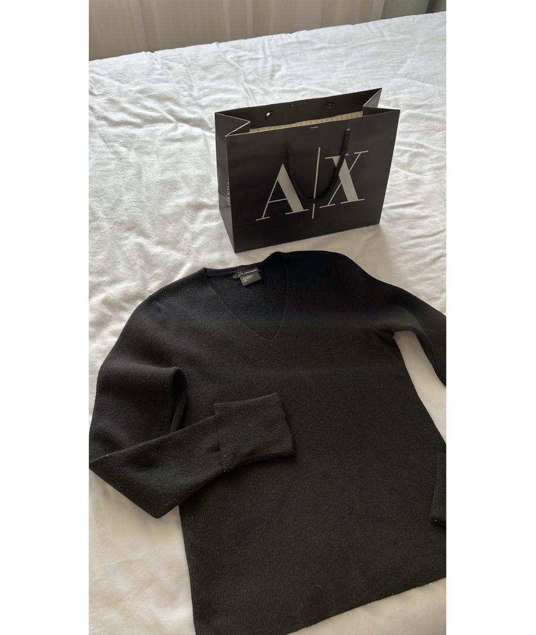 ARMANI EXCHANGE Черный шерстяной джемпер / свитер, фото 3