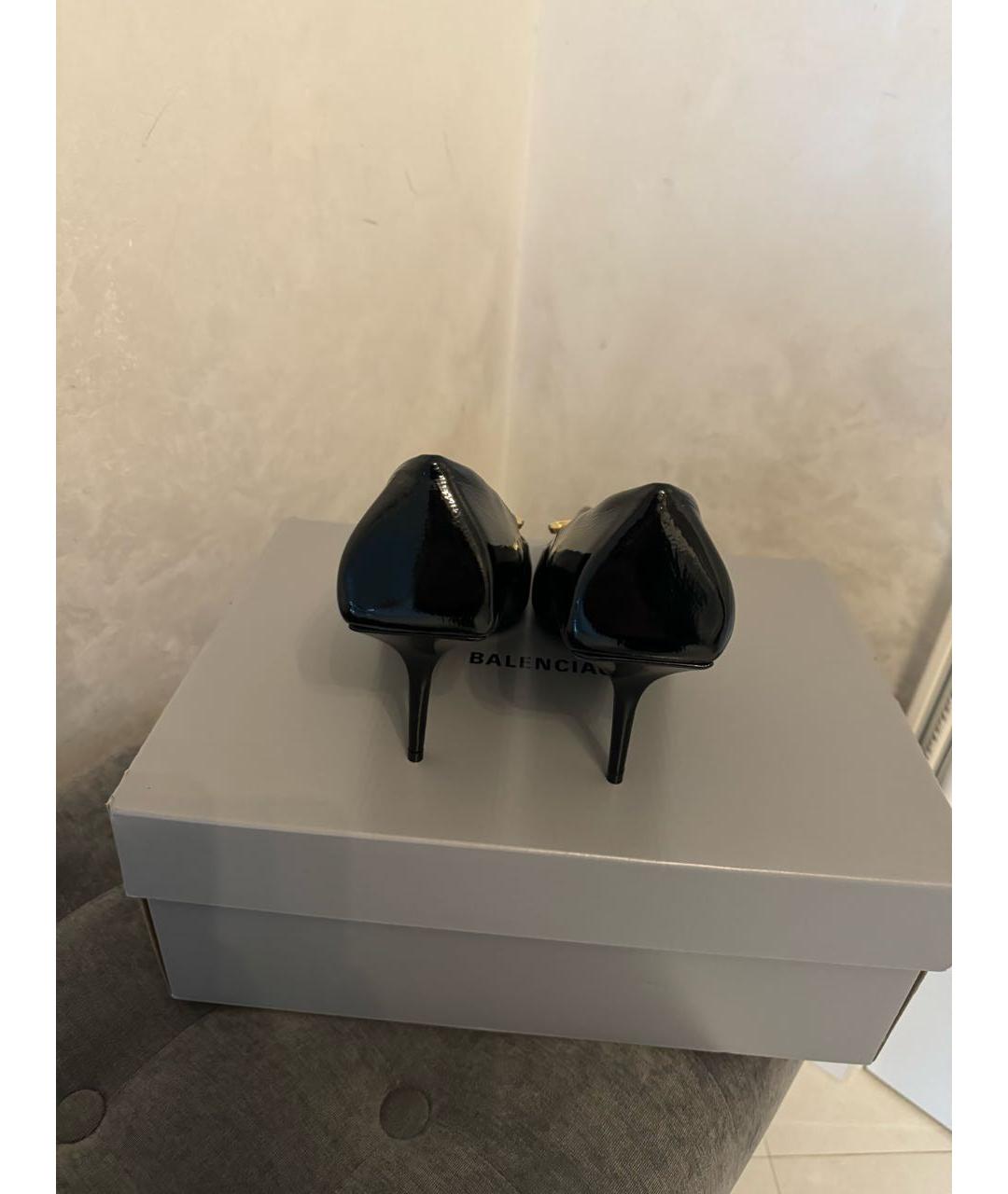 BALENCIAGA Черные туфли из лакированной кожи, фото 4