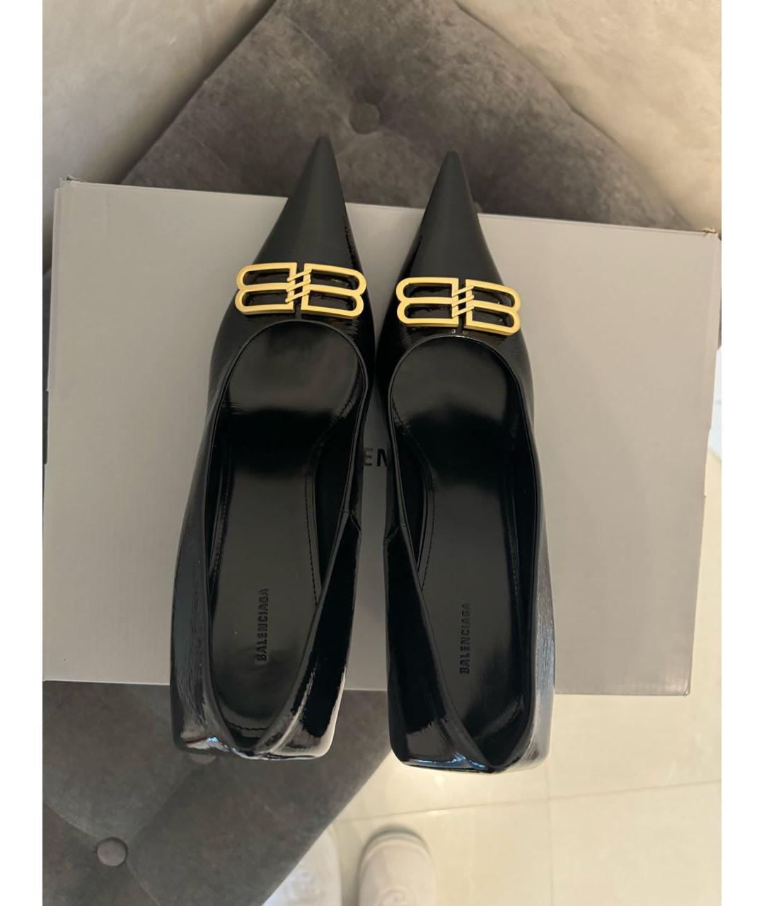 BALENCIAGA Черные туфли из лакированной кожи, фото 3