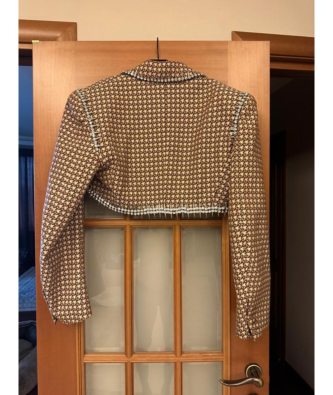 AREA Коричневый хлопковый жакет/пиджак, фото 3