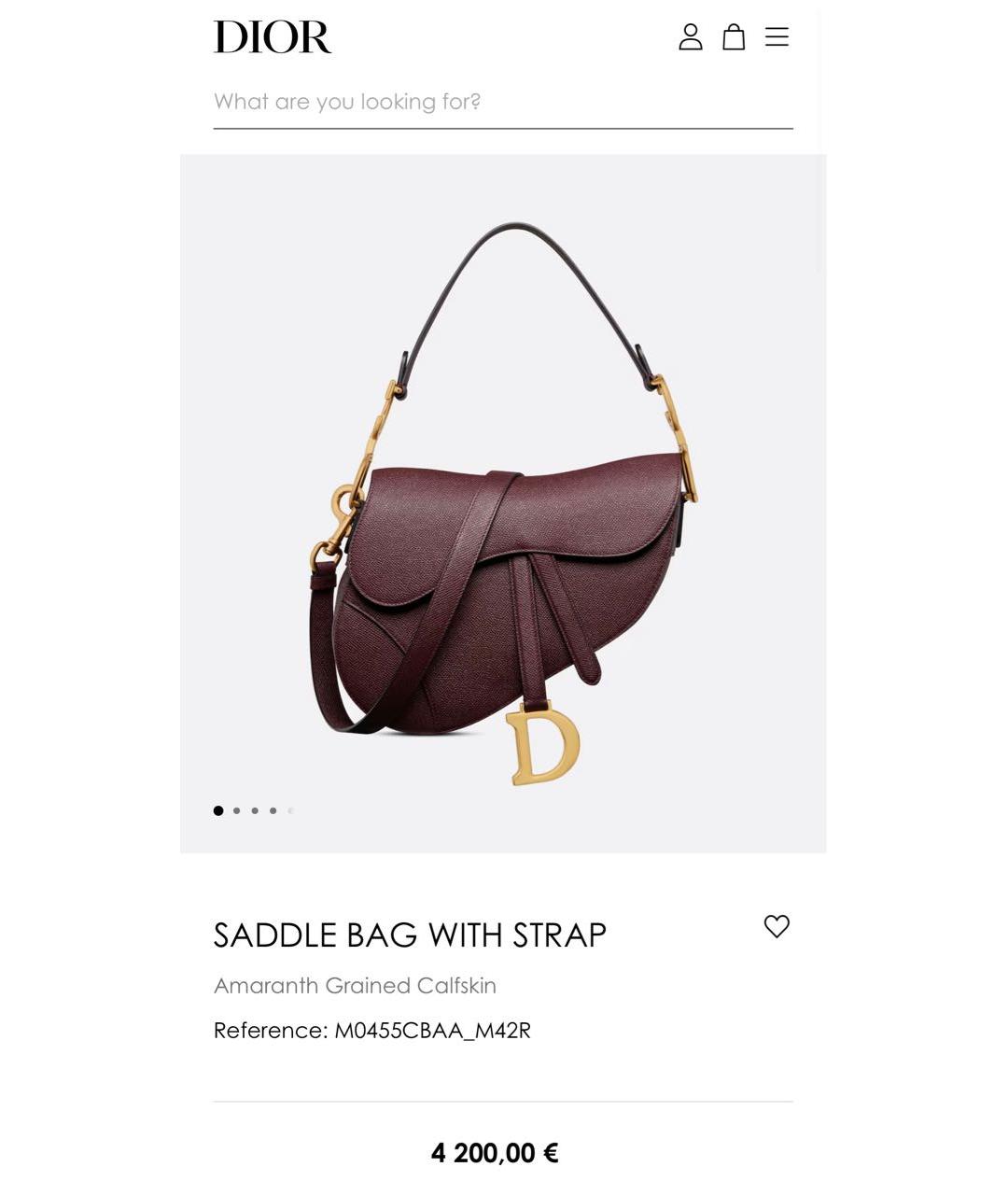 CHRISTIAN DIOR Бордовая кожаная сумка с короткими ручками, фото 6