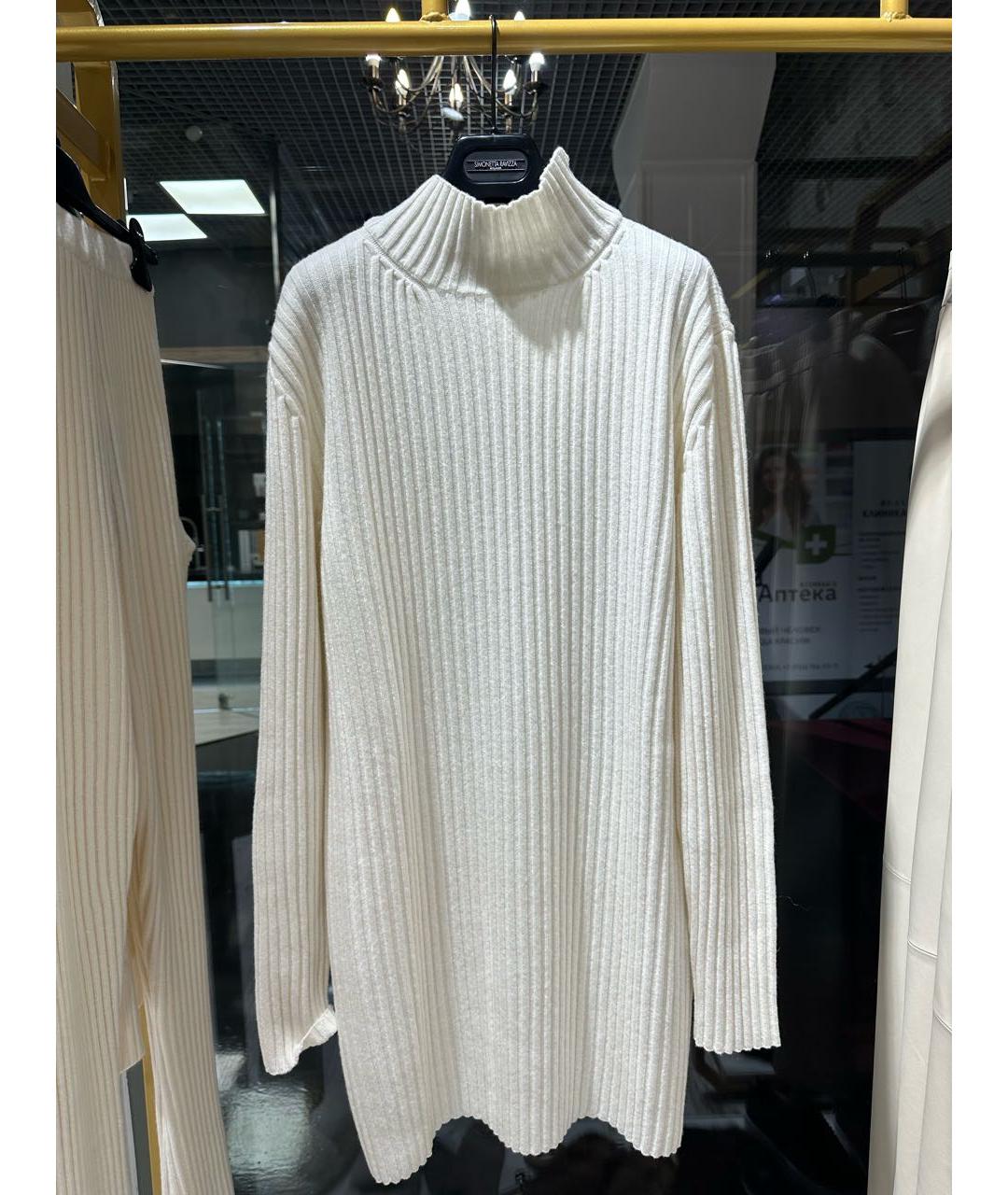 SIMONETTA RAVIZZA Белый кашемировый джемпер / свитер, фото 5