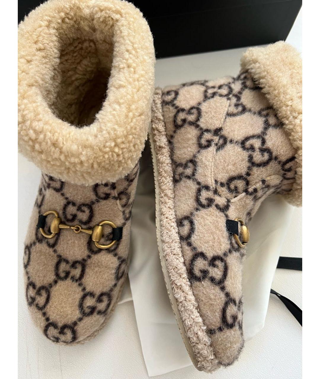 GUCCI Бежевые полусапоги, фото 4