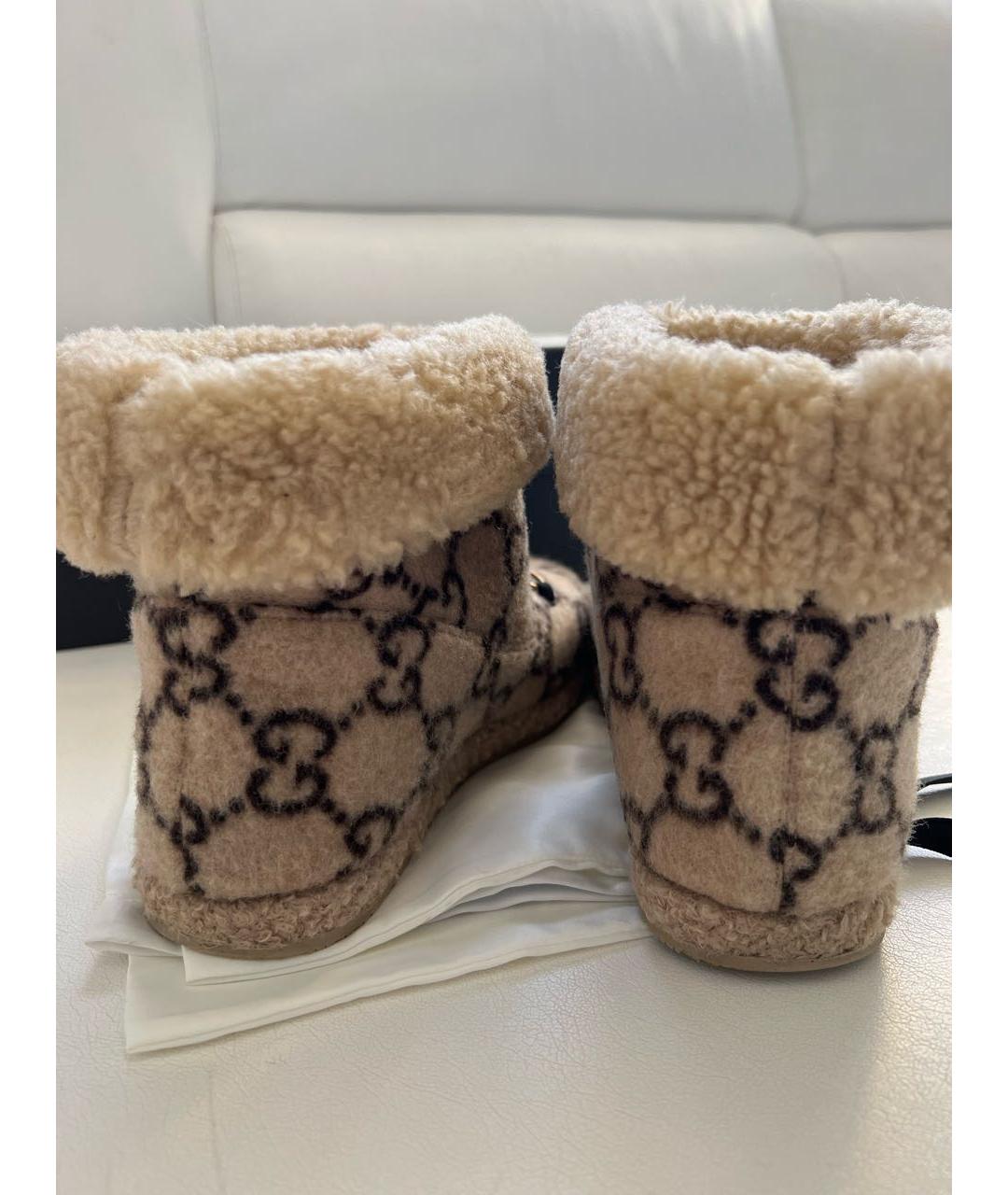 GUCCI Бежевые полусапоги, фото 3