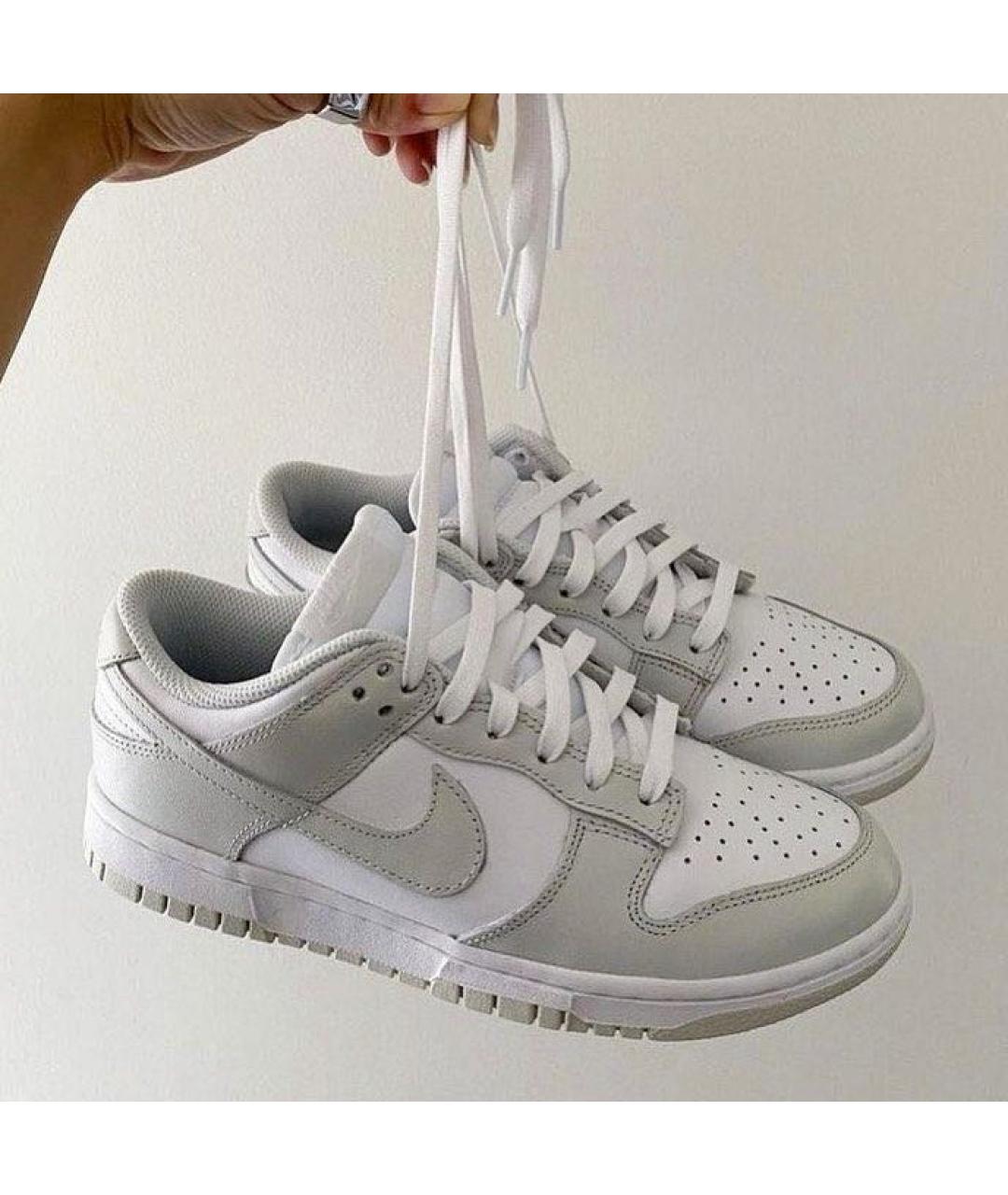 NIKE Серые кожаные кроссовки, фото 6